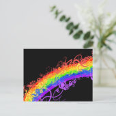 Rainbow Nebula Vector Rainbow Briefkaart (Staand voorkant)