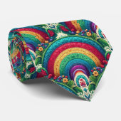 Rainbow Necktie | Colorful Statement Tie Stropdas (Opgerold)