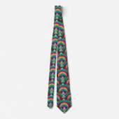 Rainbow Necktie | Colorful Statement Tie Stropdas (Achterkant)