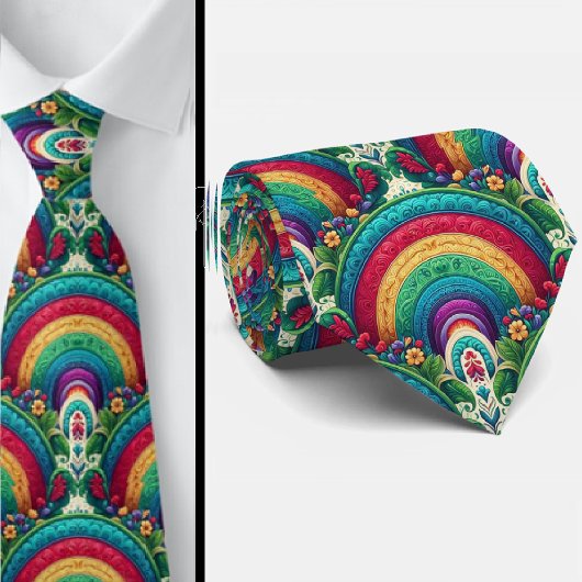Rainbow Necktie | Colorful Statement Tie Stropdas