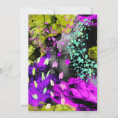 Rainbow Neon Abstracte Glitter Quinceanera Kaart (Achterkant)