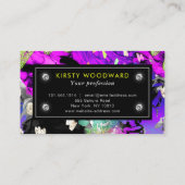 Rainbow Neon Abstracte Glitter Visitekaartje (Achterkant)
