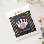 Rainbow Neon Bowling Birthday Party Hartelijk dank Bedankzakje (Gezegeld)