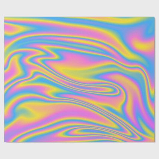 Rainbow Neon Gift Wrapping Paper Cadeaupapier (Vlak)