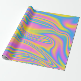Rainbow Neon Gift Wrapping Paper Cadeaupapier