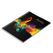 Rainbow Neon Music Note Journal Spiral Notitieboek (Linkerzijde)