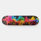 Rainbow Neon Paint Splash Skateboard Design (Horizontaal)