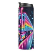 Rainbow Neon Semi Truck Space Thermosbeker (Geroteerd rechts)