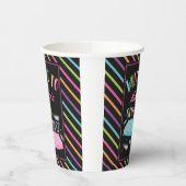 Rainbow Neon Slumber Party Sluepover Persoonlijk Papieren Bekers (Links)