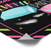 Rainbow Neon Slumber Party Sluepover Welcome Sign Poster (Hoek)