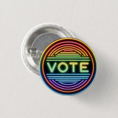 Rainbow Neon-stembord Ronde Button 3,2 Cm (Voorkant /achterkant)