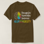 Rainbow Neurodiversity Brain Spectrum ADHD Autisme T-shirt (Design voorkant)