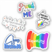 Rainbow Neurodiversity Sticker (Voorkant)
