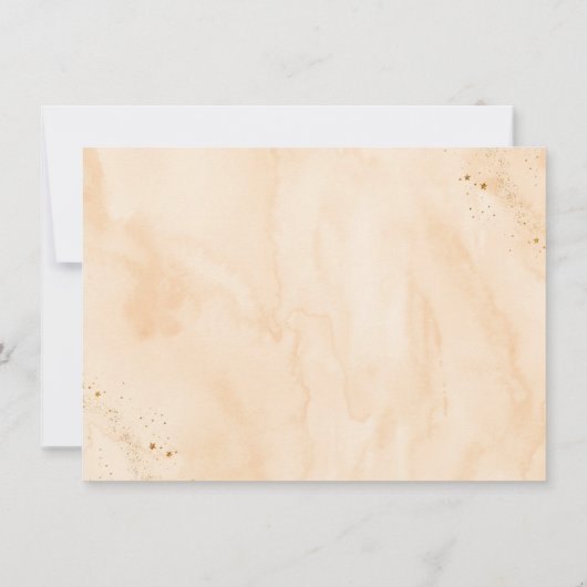 Rainbow Neutral Gold Pastel Baby shower Bedankt (Achterkant)