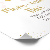 Rainbow Neutral Gold Pastel Baby shower Mimosa Bar Poster (Hoek)