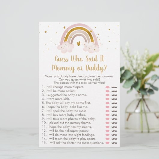 Rainbow Neutral Gold Raad die zei dat het gaam was (Staand voorkant)