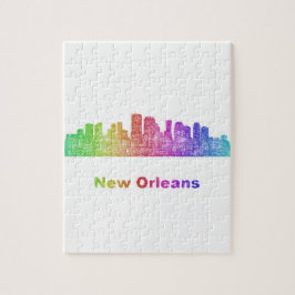 Rainbow New Orleans skyline Legpuzzel