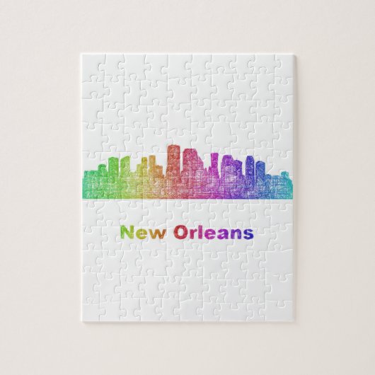 Rainbow New Orleans skyline Legpuzzel (Verticaal)
