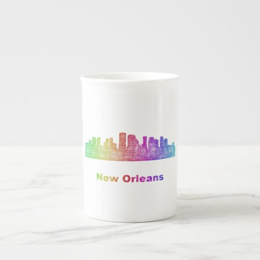 Rainbow New Orleans skyline Porselein Kop (Voorkant)