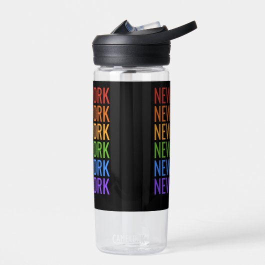 Rainbow NEW YORK aangepast monogram Waterfles (Links)