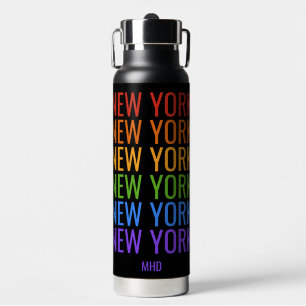 Rainbow NEW YORK aangepast monogram Waterfles