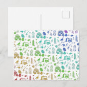 Rainbow New Zealand Pattern Briefkaart (Voorkant / Achterkant)