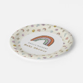 Rainbow Newborn Illustration Baby shower Papieren Bordje (Gekanteld)