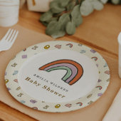 Rainbow Newborn Illustration Baby shower Papieren Bordje