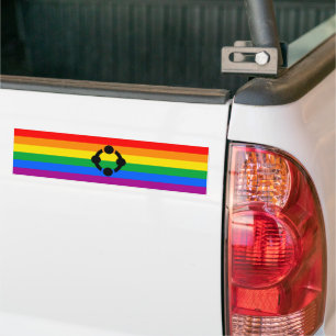 Rainbow Niche Pride Flag Bumpersticker