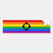 Rainbow Niche Pride Flag Bumpersticker (Voorkant)