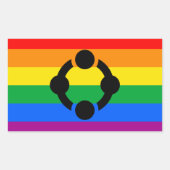 Rainbow Niche Pride Flag Rechthoekige Sticker (Voorkant)