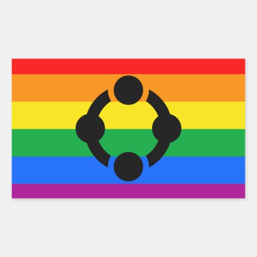 Rainbow Niche Pride Flag Rechthoekige Sticker (Voorkant)