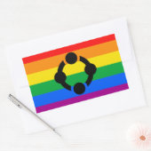 Rainbow Niche Pride Flag Rechthoekige Sticker (Envelop)