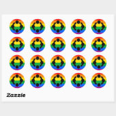 Rainbow Niche Pride Flag Ronde Sticker (Vel)