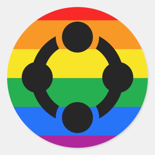 Rainbow Niche Pride Flag Ronde Sticker (Voorkant)