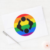 Rainbow Niche Pride Flag Ronde Sticker (Envelop)