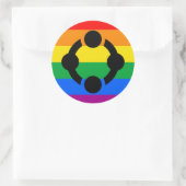 Rainbow Niche Pride Flag Ronde Sticker (Tas)