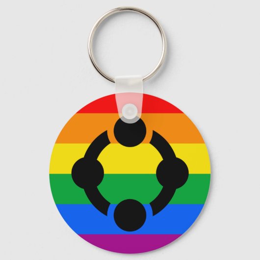 Rainbow Niche Pride Flag Sleutelhanger (Voorkant)