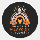 Rainbow Nicu zuster Cutest Pumpkins in the Patch H Ronde Sticker (Voorkant)