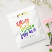 Rainbow Niets Fancy gewoon liefde | Casual huwelij Bedankzakje (Gezegeld)