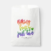 Rainbow Niets Fancy gewoon liefde | Casual huwelij Bedankzakje (Voorkant)