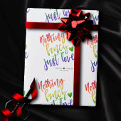 Rainbow Niets Fancy gewoon liefde | Casual huwelij Cadeaupapier