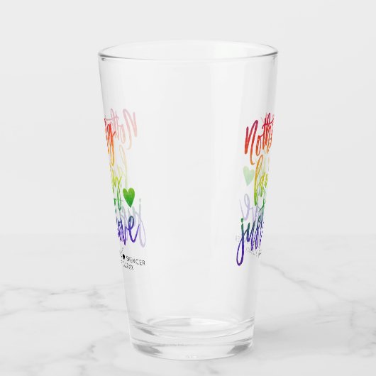 Rainbow Niets Fancy gewoon liefde | Casual huwelij Glas (Links)