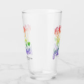 Rainbow Niets Fancy gewoon liefde | Casual huwelij Glas (Rechts)