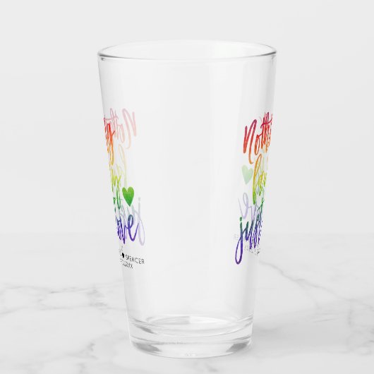 Rainbow Niets Fancy gewoon liefde | Casual huwelij Glas (Rechts)