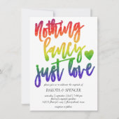 Rainbow Niets Fancy gewoon liefde | Casual huwelij Kaart (Voorkant)