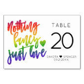 Rainbow Niets Fancy gewoon liefde | Casual huwelij Kaart (Voorkant)