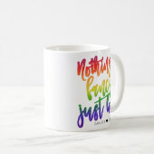 Rainbow Niets Fancy gewoon liefde | Casual huwelij Koffiemok (Voorkant rechts)