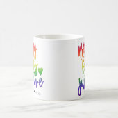 Rainbow Niets Fancy gewoon liefde | Casual huwelij Koffiemok (Center)