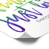 Rainbow Niets Fancy gewoon liefde | Casual huwelij Poster (Hoek)